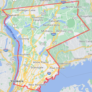 map of Westchester, ny